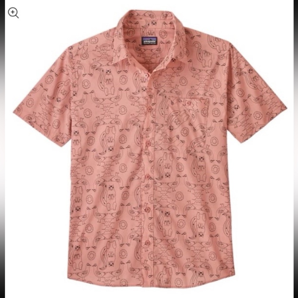 Patagonia Men’s Go-To Shirt in Real Locals: Sunfade Pink Size Large